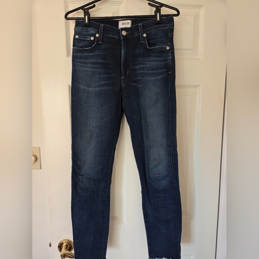 Agolde Women's Dark Blue Skinny Jeans